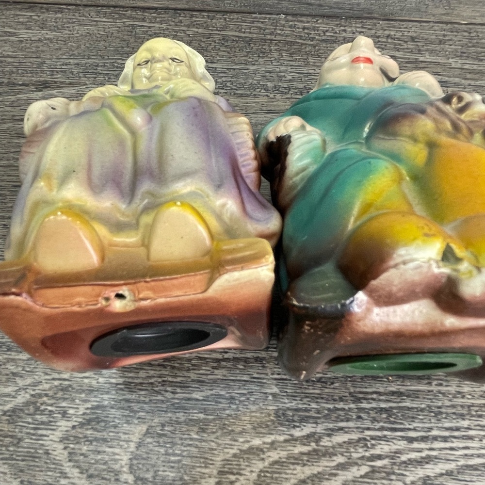 Vintage Retirement Fund blow mold piggy banks.Hong Kong. Used. - Picture 12 of 14